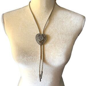 Unisex Necklace Leather Strap Beige‎ 33 in